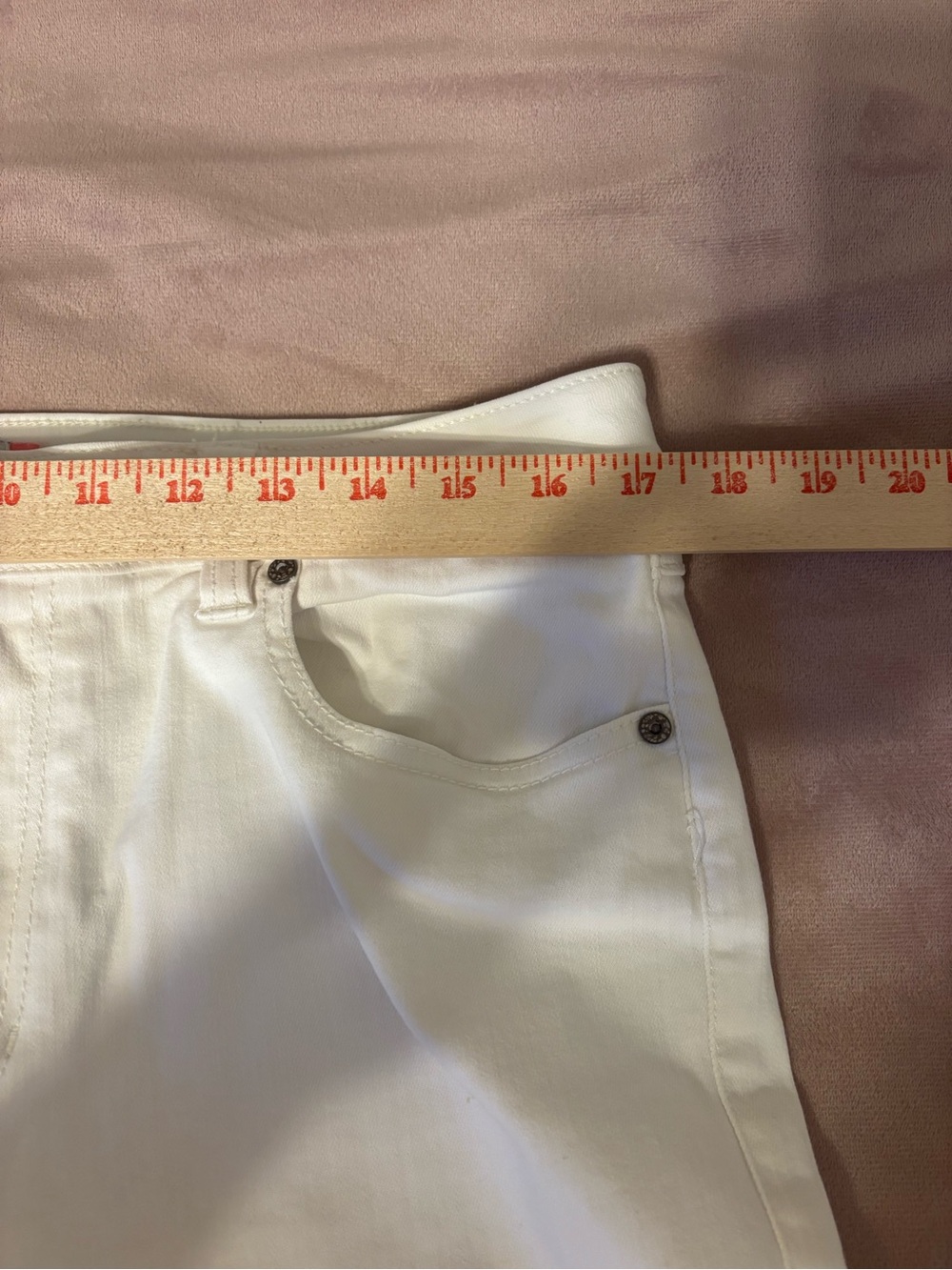 CAbi Jeans High Slim White Distressed Jeans Size 14 - Picture 4 of 9